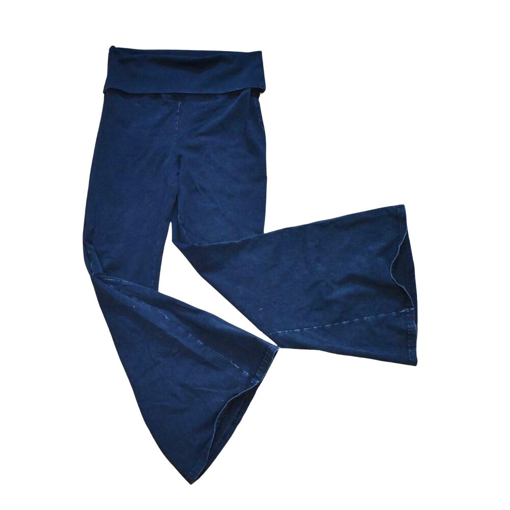 Offline by Aerie OG High Rise Super Flare Foldover Pants Black Large Short
